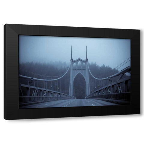 Westbound on the Bridge I Black Modern Wood Framed Art Print by Berzel, Erin