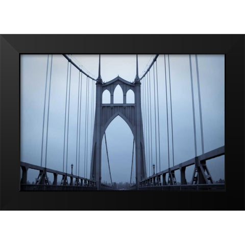 Eastbound on the Bridge I Black Modern Wood Framed Art Print by Berzel, Erin