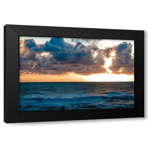 Depoe Bay Sunset II Black Modern Wood Framed Art Print by Berzel, Erin
