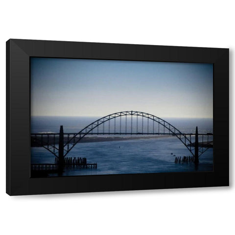 Yaquina Bay Bridge I Black Modern Wood Framed Art Print with Double Matting by Berzel, Erin