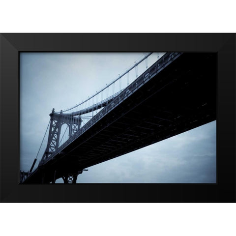 Manhattan Bridge I Black Modern Wood Framed Art Print by Berzel, Erin