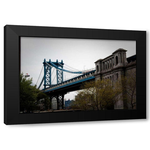 Manhattan Bridge II Black Modern Wood Framed Art Print by Berzel, Erin