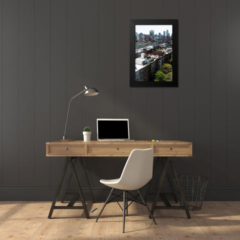 West Manhattan Black Modern Wood Framed Art Print by Berzel, Erin