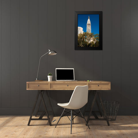 Madison Square Park Black Modern Wood Framed Art Print by Berzel, Erin