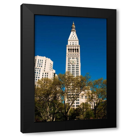 Madison Square Park Black Modern Wood Framed Art Print with Double Matting by Berzel, Erin