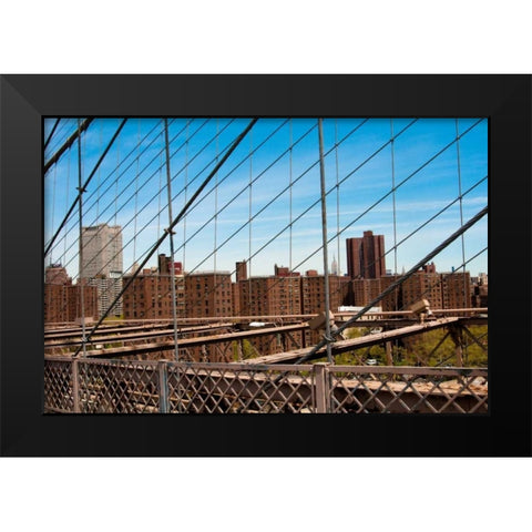 Brooklyn Bridge IV Black Modern Wood Framed Art Print by Berzel, Erin