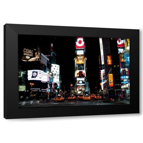 Times Square III Black Modern Wood Framed Art Print with Double Matting by Berzel, Erin