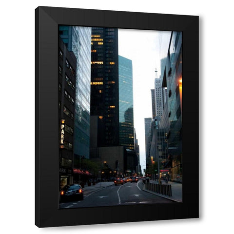 NYC Diamond District Black Modern Wood Framed Art Print with Double Matting by Berzel, Erin