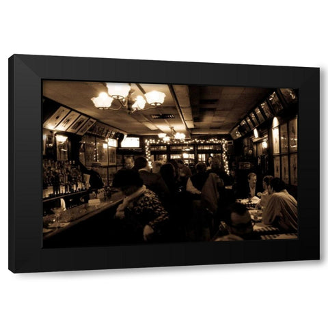 NYC Piano Bar I Black Modern Wood Framed Art Print by Berzel, Erin