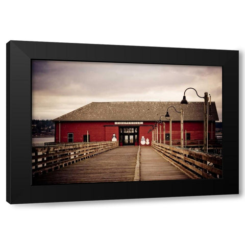 Coupeville Wharf I Black Modern Wood Framed Art Print with Double Matting by Berzel, Erin