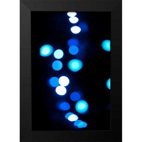 Blue Bokeh I Black Modern Wood Framed Art Print by Berzel, Erin