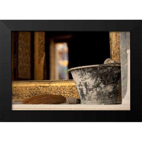 Temple Renovation II Black Modern Wood Framed Art Print by Berzel, Erin