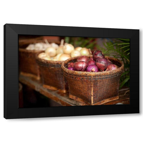Cambodia Market II Black Modern Wood Framed Art Print by Berzel, Erin