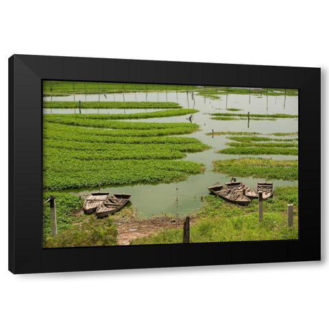 Boats II Black Modern Wood Framed Art Print by Berzel, Erin