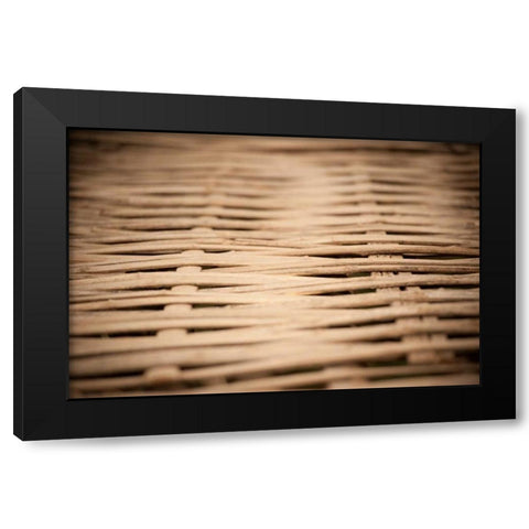 Bamboo Weave Black Modern Wood Framed Art Print with Double Matting by Berzel, Erin