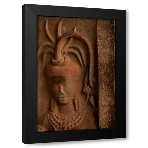 Apsara Detail Black Modern Wood Framed Art Print by Berzel, Erin