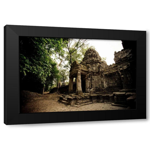 Preah Khan I Black Modern Wood Framed Art Print by Berzel, Erin