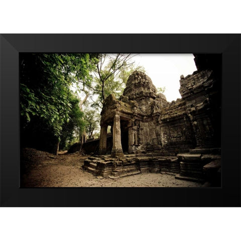 Preah Khan I Black Modern Wood Framed Art Print by Berzel, Erin