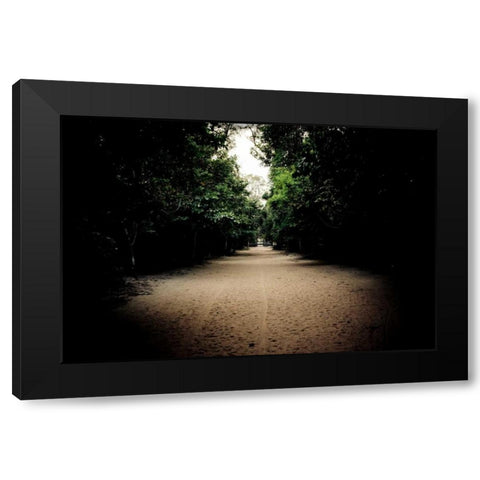 Pathway at Preah Khan Black Modern Wood Framed Art Print by Berzel, Erin