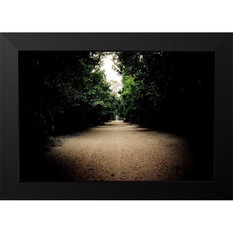 Pathway at Preah Khan Black Modern Wood Framed Art Print by Berzel, Erin