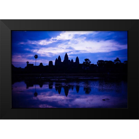 Angkor Wat Sunrise III Black Modern Wood Framed Art Print by Berzel, Erin