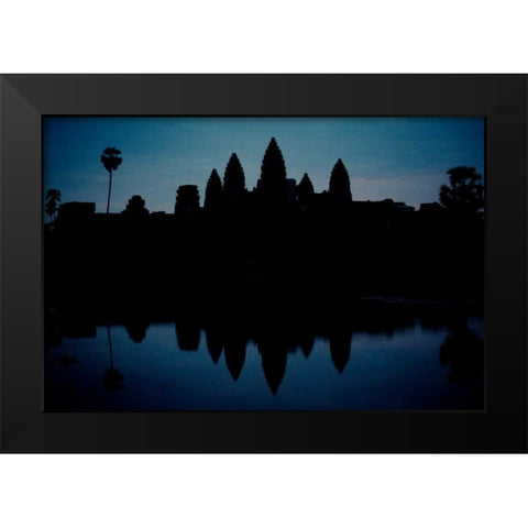 Angkor Wat Sunrise IV Black Modern Wood Framed Art Print by Berzel, Erin