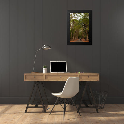 Road to Angkor Black Modern Wood Framed Art Print by Berzel, Erin