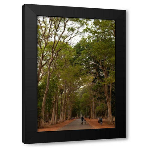 Road to Angkor Black Modern Wood Framed Art Print by Berzel, Erin