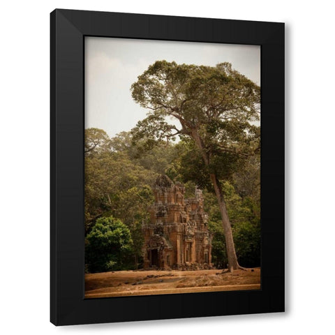 Prasat Suor Prat I Black Modern Wood Framed Art Print with Double Matting by Berzel, Erin