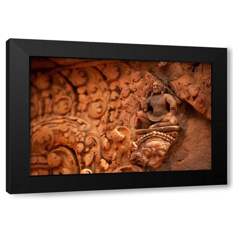 Carvings II Black Modern Wood Framed Art Print by Berzel, Erin