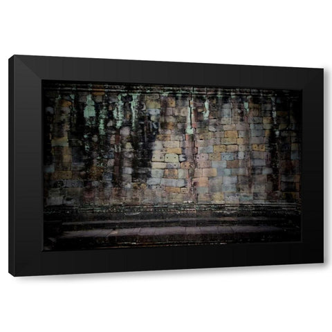 Colors of Preah Khan Black Modern Wood Framed Art Print with Double Matting by Berzel, Erin