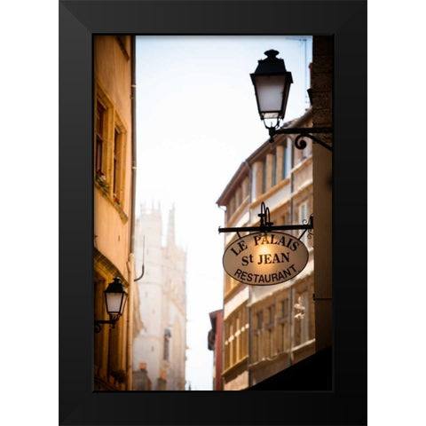 Rue Saint-Jean Black Modern Wood Framed Art Print by Berzel, Erin