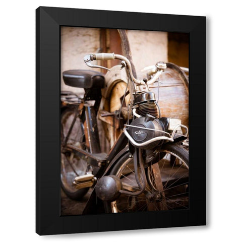 Moto II Black Modern Wood Framed Art Print with Double Matting by Berzel, Erin