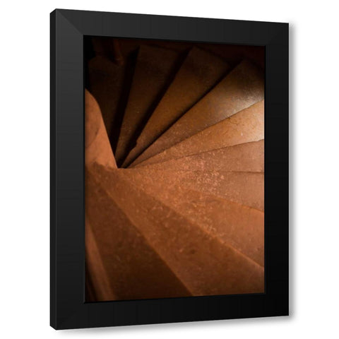 Old Lyon Stairway I Black Modern Wood Framed Art Print with Double Matting by Berzel, Erin