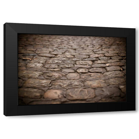 Stone Path I Black Modern Wood Framed Art Print with Double Matting by Berzel, Erin