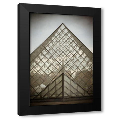 Louvre Pyramid I Black Modern Wood Framed Art Print by Berzel, Erin