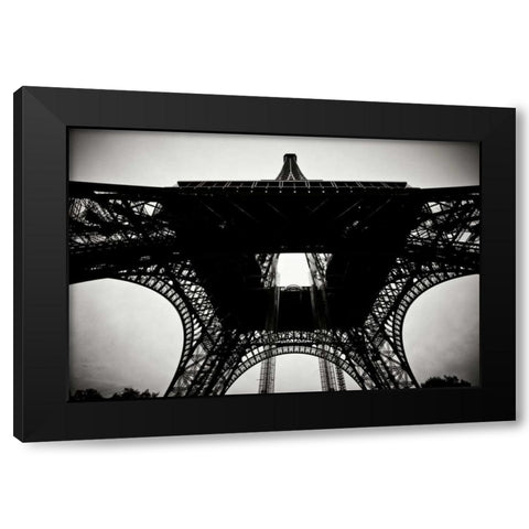 Beneath the Eiffel Tower II Black Modern Wood Framed Art Print with Double Matting by Berzel, Erin