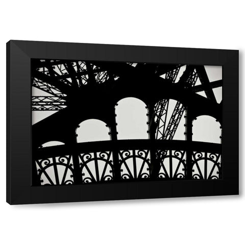 Eiffel Tower Latticework IV Black Modern Wood Framed Art Print by Berzel, Erin