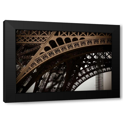 Eiffel Tower Arc I Black Modern Wood Framed Art Print with Double Matting by Berzel, Erin