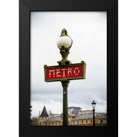 Paris Metro IV Black Modern Wood Framed Art Print by Berzel, Erin