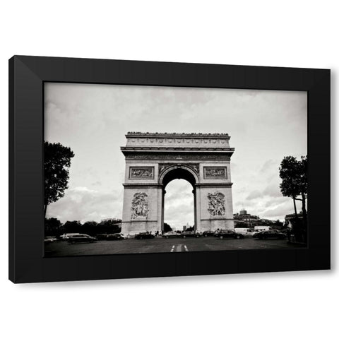 Arc de Triomphe I Black Modern Wood Framed Art Print with Double Matting by Berzel, Erin