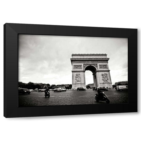 Arc de Triomphe II Black Modern Wood Framed Art Print with Double Matting by Berzel, Erin