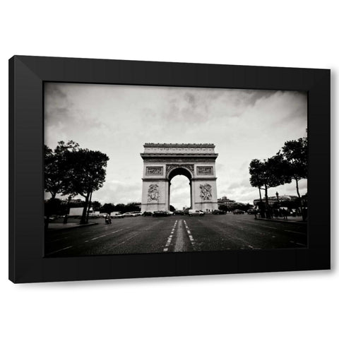 Ave Champs Elysees III Black Modern Wood Framed Art Print with Double Matting by Berzel, Erin