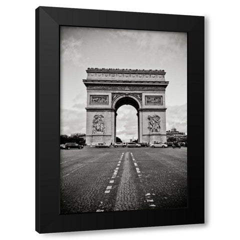 Ave Champs Elysees IV Black Modern Wood Framed Art Print with Double Matting by Berzel, Erin