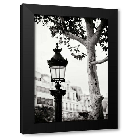 Parisian Lightposts BW II Black Modern Wood Framed Art Print with Double Matting by Berzel, Erin