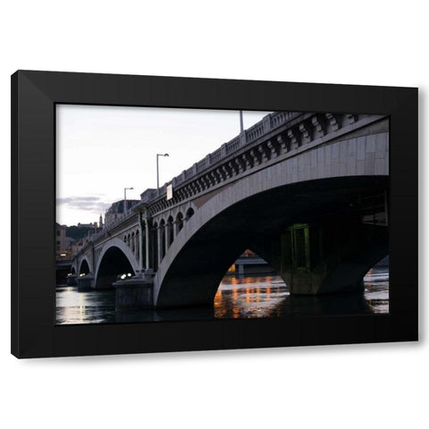 Wilson Bridge I Black Modern Wood Framed Art Print with Double Matting by Berzel, Erin