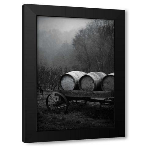 BW Oregon Wine Country II Black Modern Wood Framed Art Print with Double Matting by Berzel, Erin