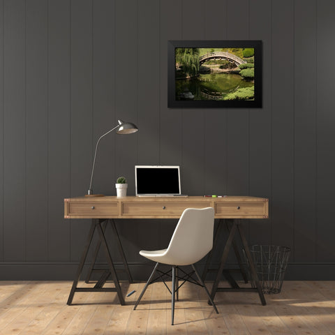Moon Bridge II Black Modern Wood Framed Art Print by Berzel, Erin