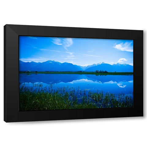 Mission Mountains I Black Modern Wood Framed Art Print with Double Matting by Berzel, Erin