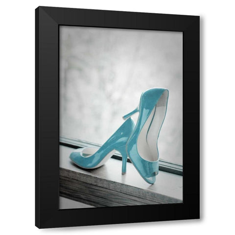 Blue Heels Black Modern Wood Framed Art Print with Double Matting by Berzel, Erin